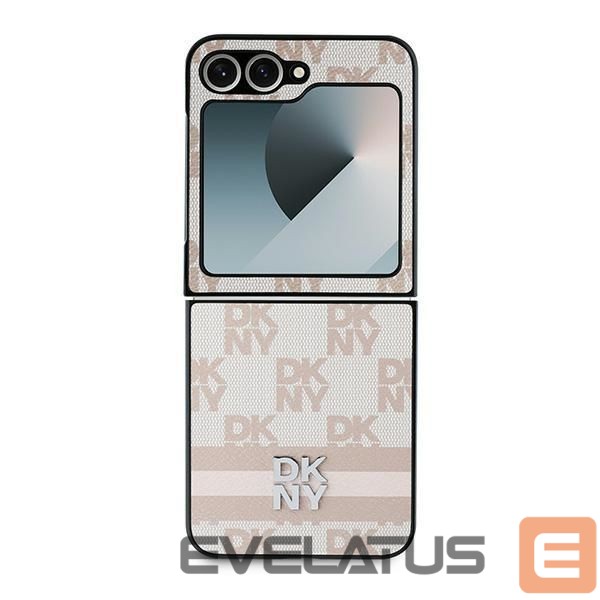 Nugarėlės dėklai DKNY DKNY Checkered Pattern Printed Stripes Case for Samsung Galaxy Z Flip 6 - Pink