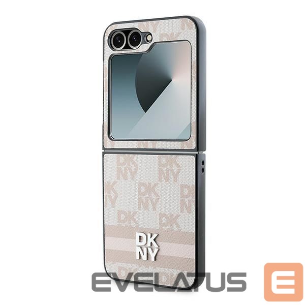 Nugarėlės dėklai DKNY DKNY Checkered Pattern Printed Stripes Case for Samsung Galaxy Z Flip 6 - Pink