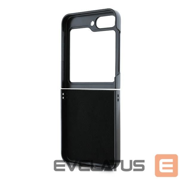 Nugarėlės dėklai DKNY DKNY Leather Metal Stack Logo Case for Samsung Galaxy Z Flip 6 - Black