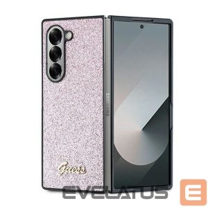 Nugarėlės dėklai Guess  Guess 4G Glitter Script Case for Samsung Galaxy Z Fold 6 - Pink