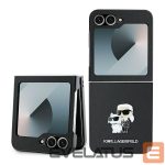 Nugarėlės dėklai Karl Lagerfeld  Karl Lagerfeld Saffiano Metal Pin Case for Samsung Galaxy Z Flip 6 - Black 