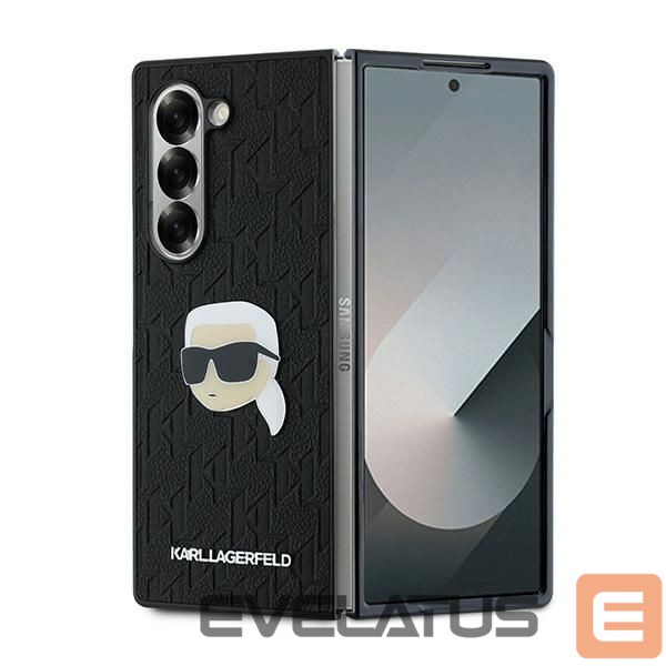 Nugarėlės dėklai Karl Lagerfeld Karl Lagerfeld Saffiano Monogram Head Pin Case for Samsung Galaxy Z Fold 6 - Black