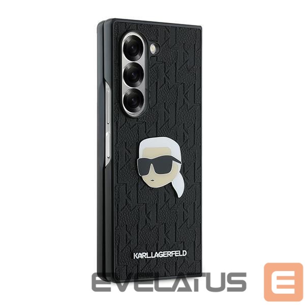 Nugarėlės dėklai Karl Lagerfeld Karl Lagerfeld Saffiano Monogram Head Pin Case for Samsung Galaxy Z Fold 6 - Black