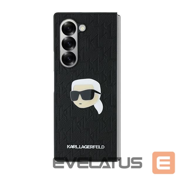 Nugarėlės dėklai Karl Lagerfeld Karl Lagerfeld Saffiano Monogram Head Pin Case for Samsung Galaxy Z Fold 6 - Black