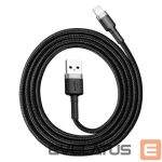Kabelis Baseus  Baseus Cafule USB Lightning Cable 2,4A 1m (Gray+Black) 