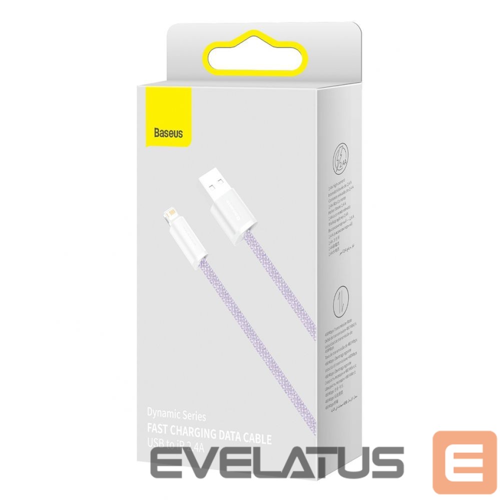 Kabelis Baseus Baseus Dynamic cable USB to Lightning, 2.4A, 2m (Purple)