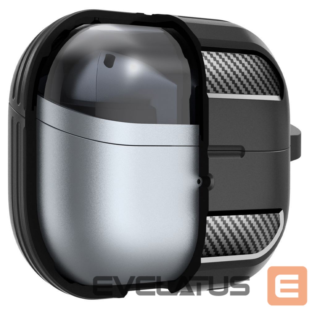 Nugarėlės dėklai Spigen Spigen Rugged Armor Samsung Galaxy Buds 3 / 3 Pro Case - Black