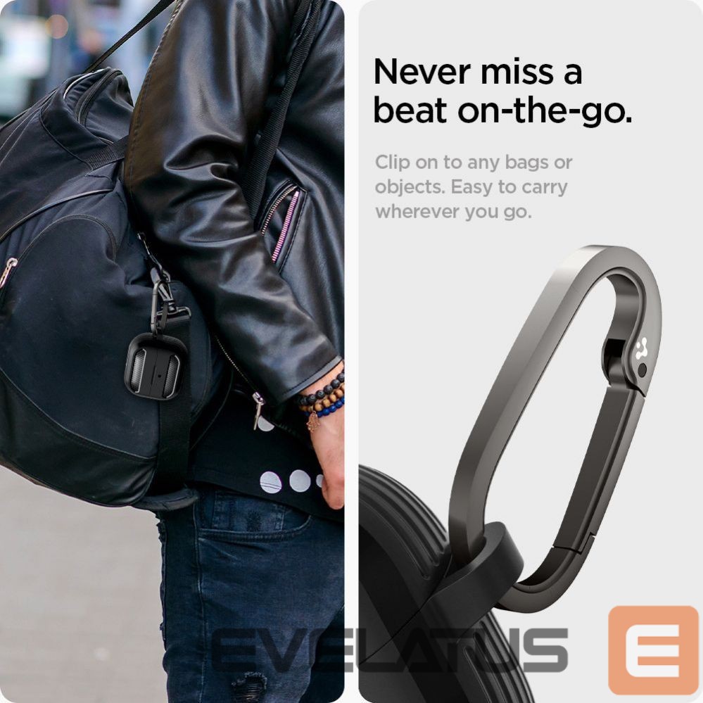 Nugarėlės dėklai Spigen Spigen Rugged Armor Samsung Galaxy Buds 3 / 3 Pro Case - Black