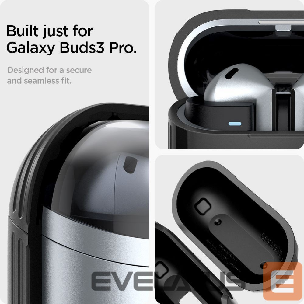 Nugarėlės dėklai Spigen Spigen Rugged Armor Samsung Galaxy Buds 3 / 3 Pro Case - Black