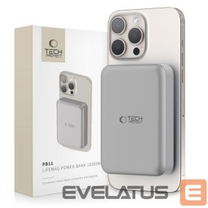 Kitas telefono priedas Tech-Protect  Powerbank Tech-Protect PB11 LifeMag MagSafe 10000 mAh - titanium 