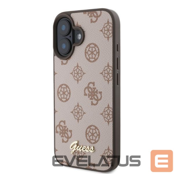 Nugarėlės dėklai Guess Guess Peony Script MagSafe iPhone 16 Case - Brown