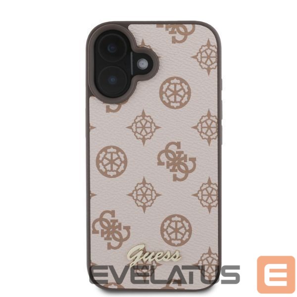 Nugarėlės dėklai Guess Guess Peony Script MagSafe iPhone 16 Case - Brown