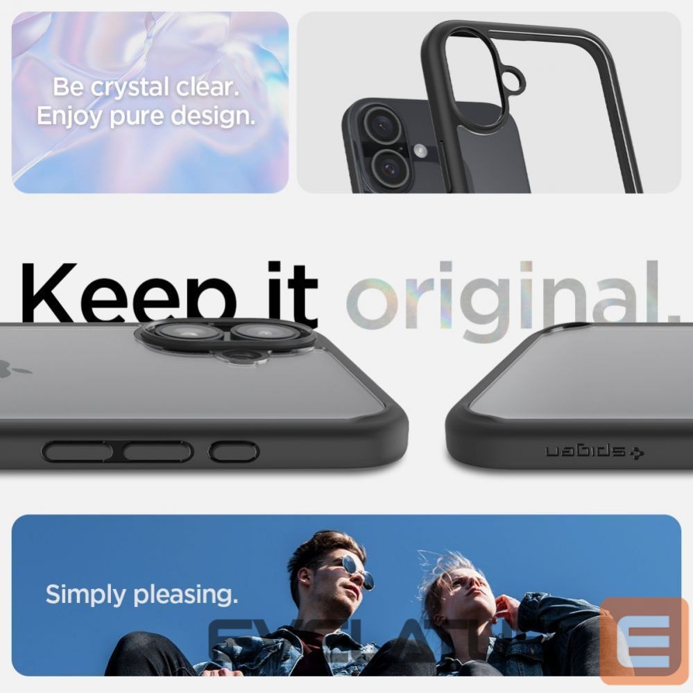 Nugarėlės dėklai Spigen Spigen Ultra Hybrid iPhone 16 Case - Matte Black