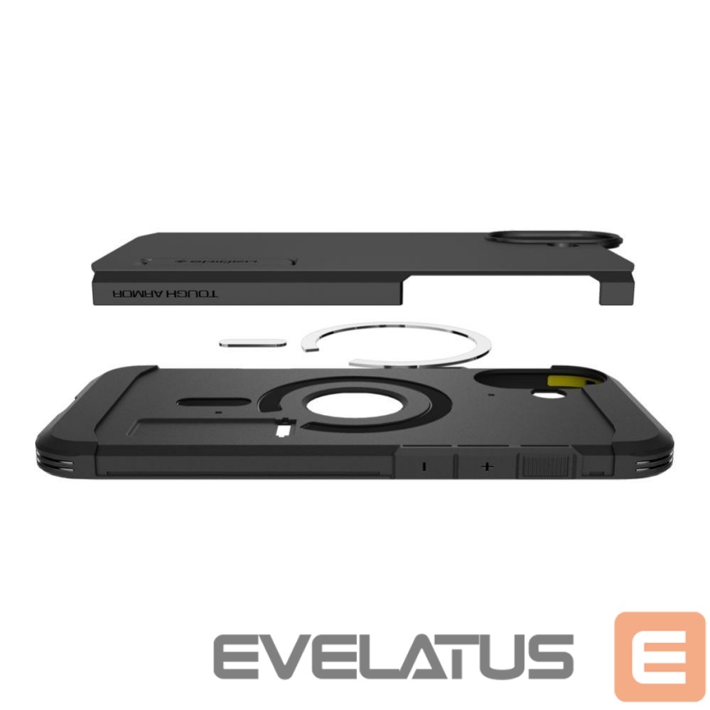Nugarėlės dėklai Spigen Spigen Tough Armor MagSafe case with stand for iPhone 16 - black