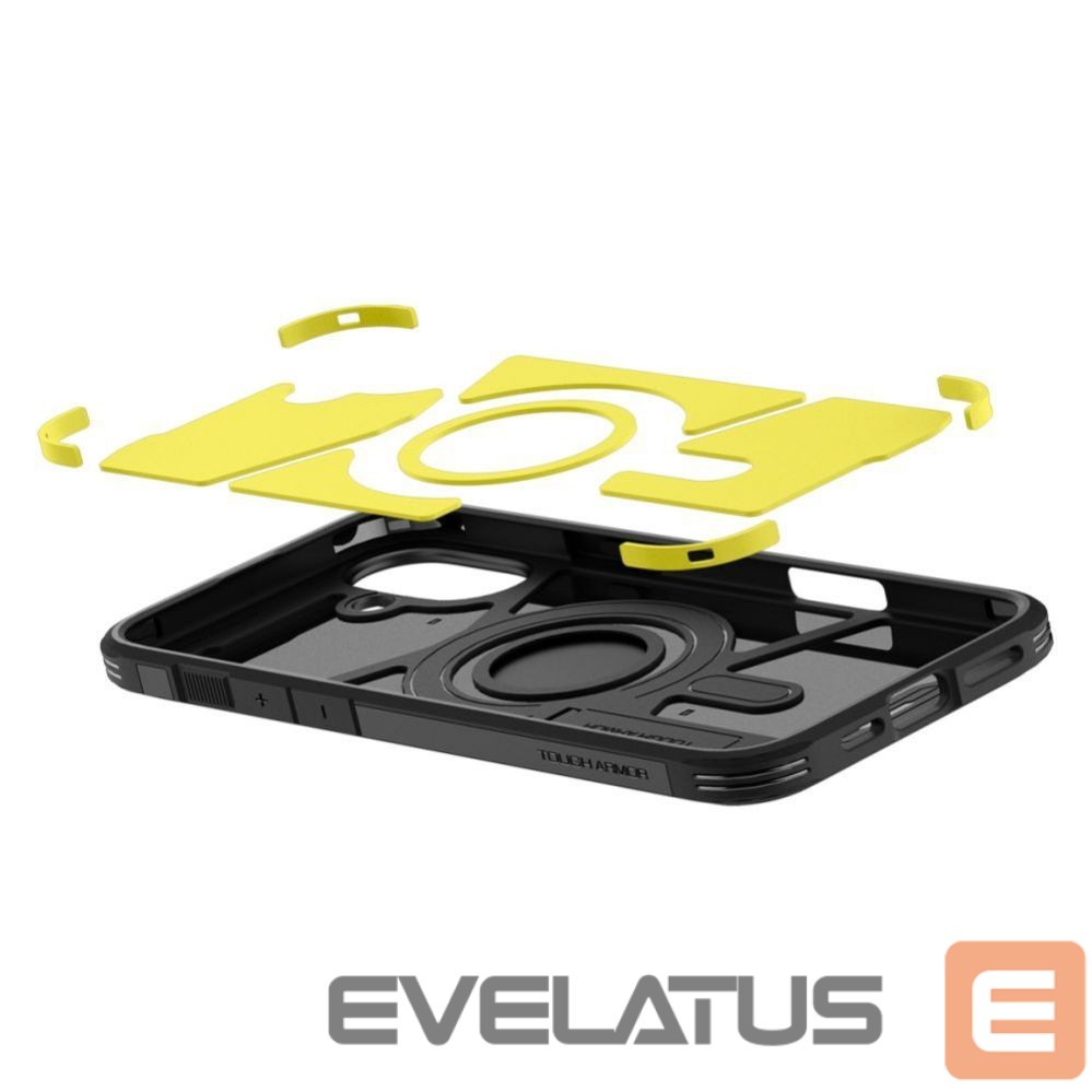 Nugarėlės dėklai Spigen Spigen Tough Armor MagSafe case with stand for iPhone 16 - black