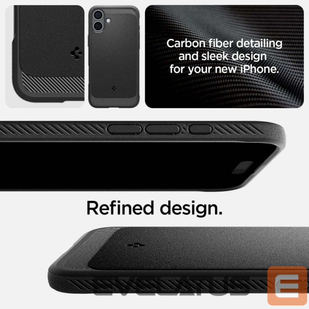 Nugarėlės dėklai Spigen Spigen Rugged Armor MagSafe case for iPhone 16 - black
