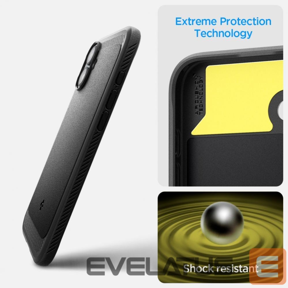 Nugarėlės dėklai Spigen Spigen Rugged Armor MagSafe case for iPhone 16 - black
