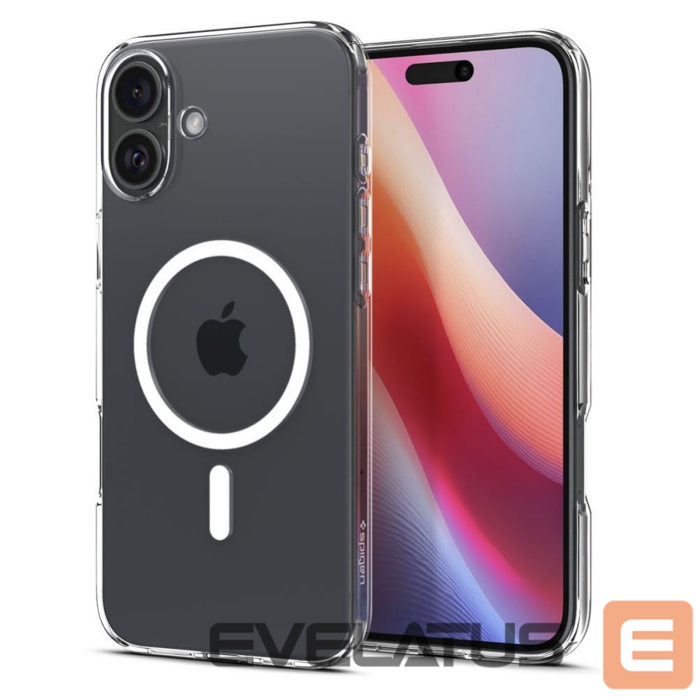 Nugarėlės dėklai Spigen Spigen Liquid Crystal Mag Case with MagSafe for iPhone 16 - Clear