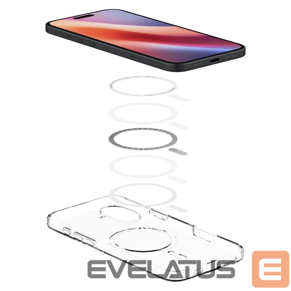 Nugarėlės dėklai Spigen Spigen Liquid Crystal Mag Case with MagSafe for iPhone 16 - Clear
