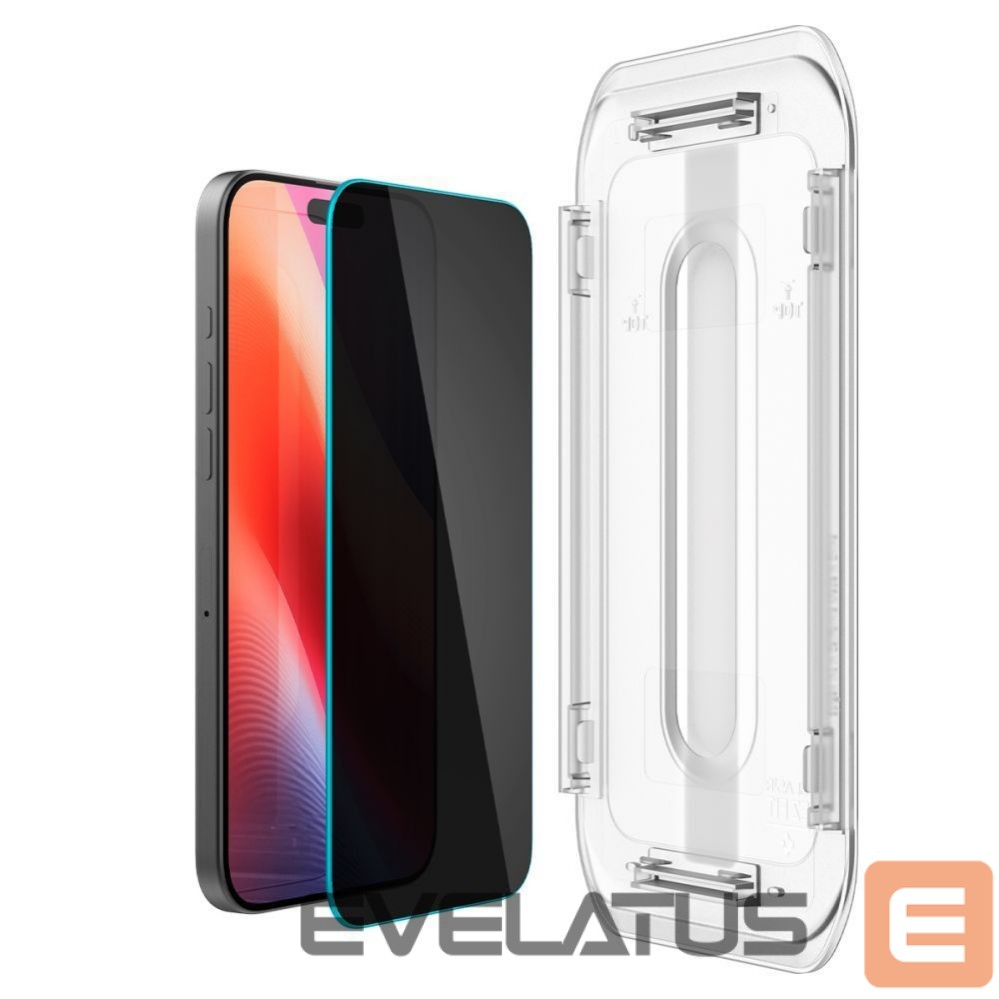 Apsauginiai stiklai Spigen Spigen Glas.tR EZ Fit Privacy Tempered Glass for iPhone 16 Pro / 17 / 17 Pro - 2 pcs.