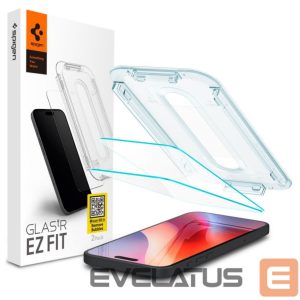Apsauginiai stiklai Spigen - Spigen Glas.tR EZ Fit Tempered Glass for iPhone 16 Pro / 17 / 17 Pro - 2 pcs. 