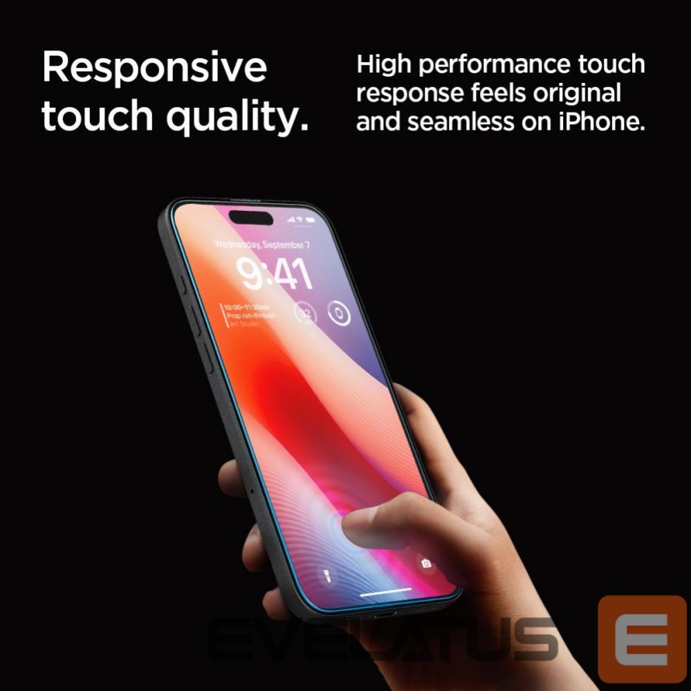 Apsauginiai stiklai Spigen - Spigen Glas.tR EZ Fit Tempered Glass for iPhone 16 Pro / 17 / 17 Pro - 2 pcs.