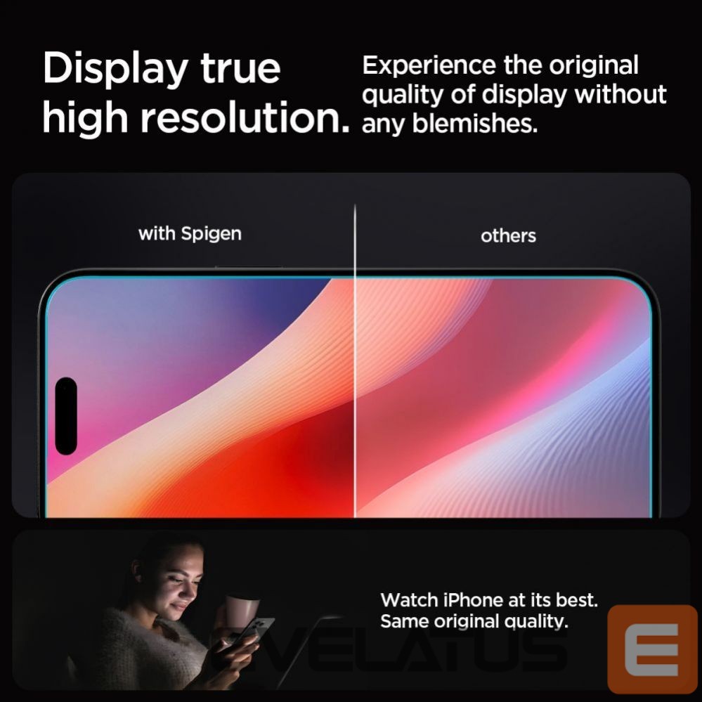 Apsauginiai stiklai Spigen - Spigen Glas.tR EZ Fit Tempered Glass for iPhone 16 Pro / 17 / 17 Pro - 2 pcs.