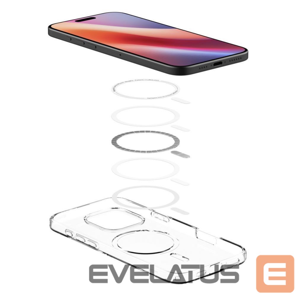 Nugarėlės dėklai Spigen Spigen Liquid Crystal Mag MagSafe iPhone 16 Pro Case - Clear