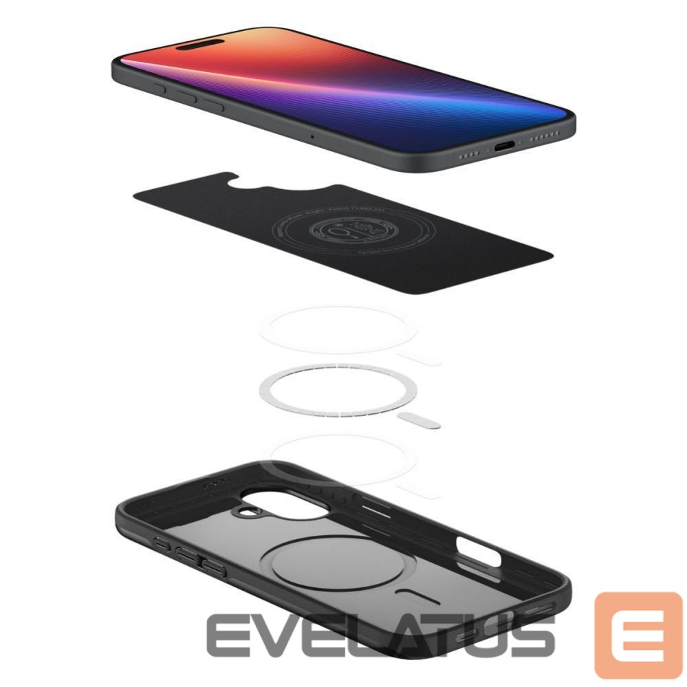 Nugarėlės dėklai Spigen Spigen Thin Fit MagSafe Case for iPhone 16 Plus - Black
