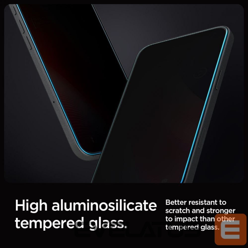 Apsauginiai stiklai Spigen Spigen Glas.tR EZ Fit Privacy Tempered Glass for iPhone 16 Pro Max / 17 Pro Max - 2 pcs.