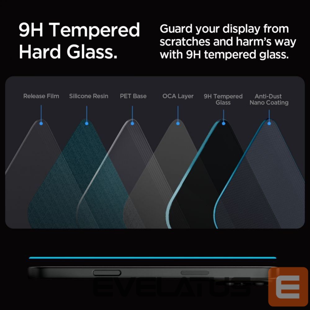Apsauginiai stiklai Spigen Spigen Glas.tR EZ Fit Privacy Tempered Glass for iPhone 16 Pro Max / 17 Pro Max - 2 pcs.