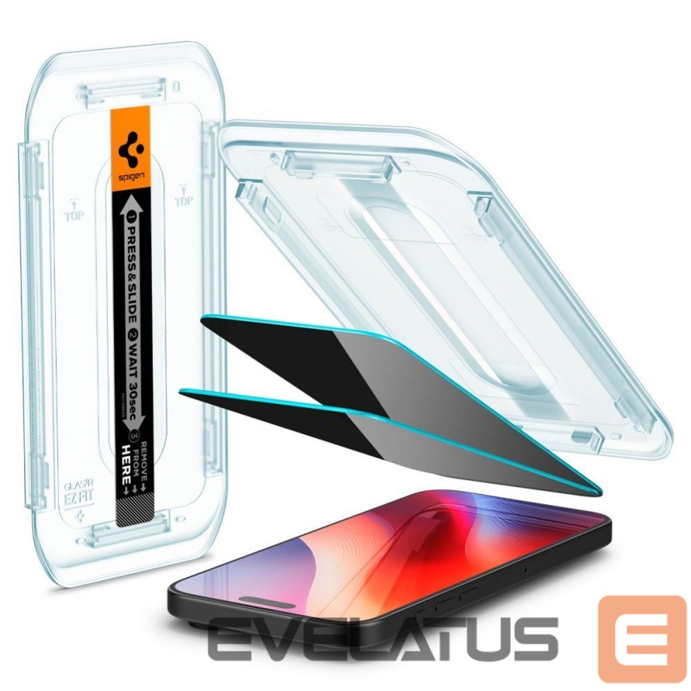 Apsauginiai stiklai Spigen Spigen Glas.tR EZ Fit Privacy Tempered Glass for iPhone 16 Pro Max / 17 Pro Max - 2 pcs.