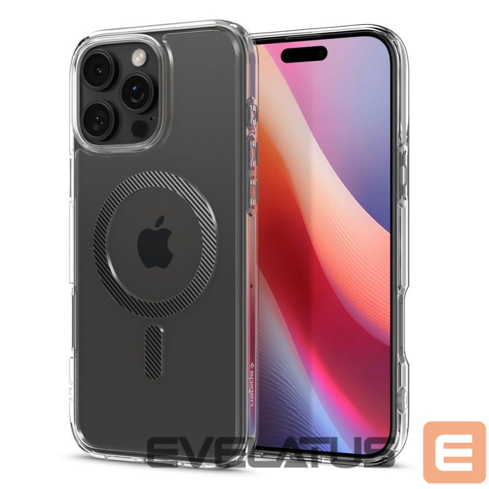Nugarėlės dėklai Spigen Spigen Ultra Hybrid Mag Case with MagSafe Carbon Fiber for iPhone 16 Pro Max - Dark Gray