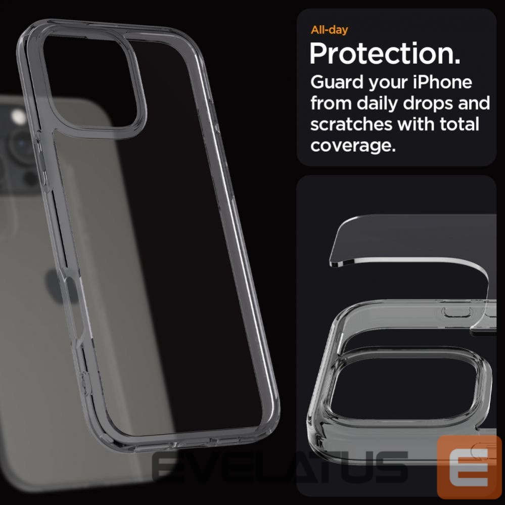 Nugarėlės dėklai Spigen Spigen Ultra Hybrid Case for iPhone 16 Pro Max - Clear