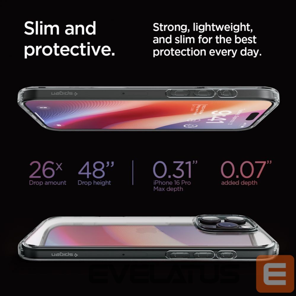 Nugarėlės dėklai Spigen Spigen Ultra Hybrid Case for iPhone 16 Pro Max - Clear