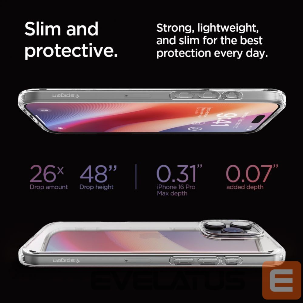 Nugarėlės dėklai Spigen Spigen Ultra Hybrid Case for iPhone 16 Pro Max - Clear