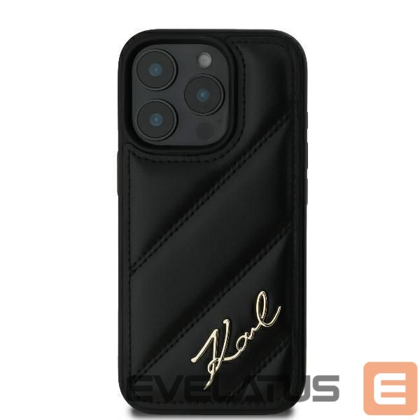Kitas telefono priedas Karl Lagerfeld Apple iPhone 16 Pro Quilted Signature Case Black