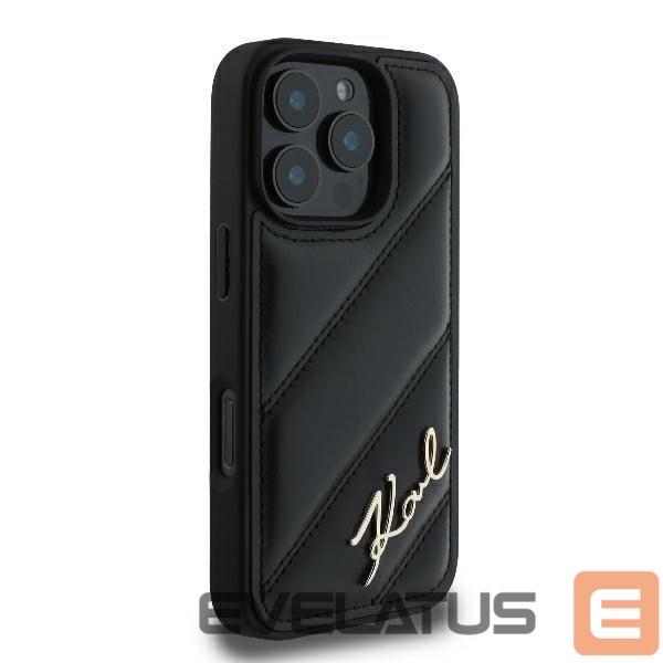 Kitas telefono priedas Karl Lagerfeld Apple iPhone 16 Pro Quilted Signature Case Black