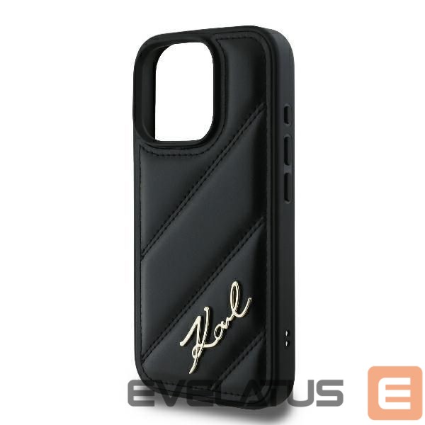 Kitas telefono priedas Karl Lagerfeld Apple iPhone 16 Pro Quilted Signature Case Black