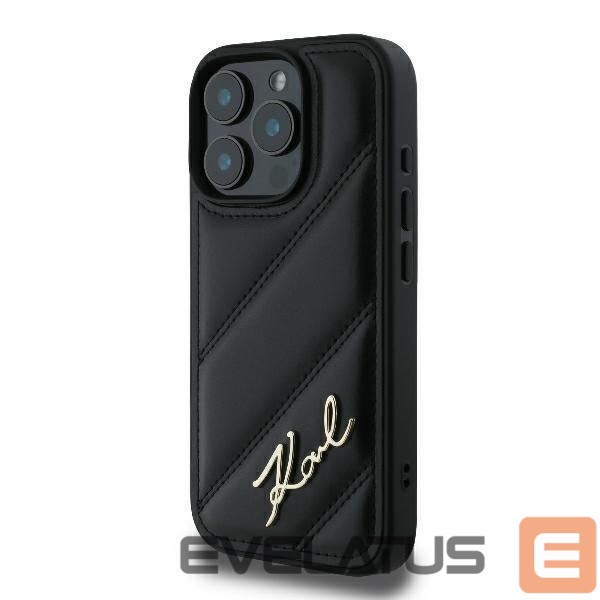 Kitas telefono priedas Karl Lagerfeld Apple iPhone 16 Pro Quilted Signature Case Black