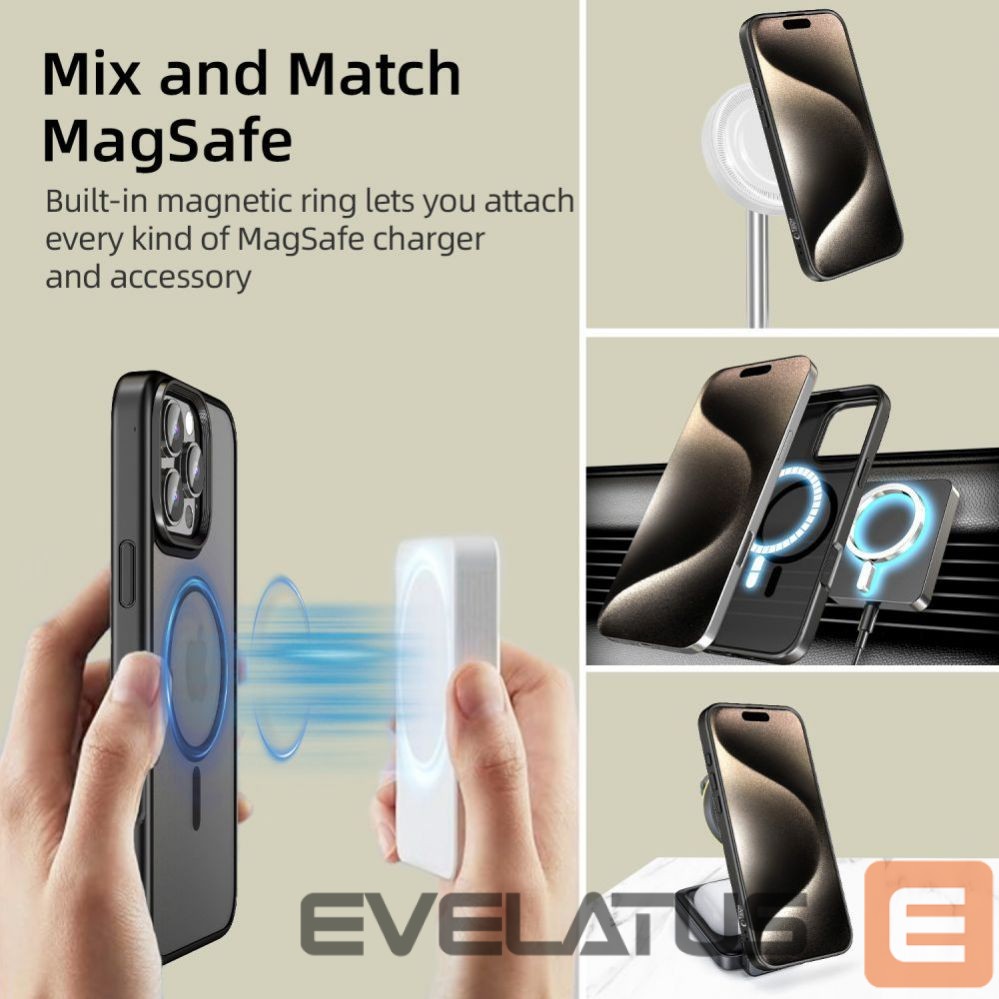 Kitas telefono priedas Tech-Protect Tech-Protect MagMat MagSafe Case for iPhone 16 Pro Max - Black