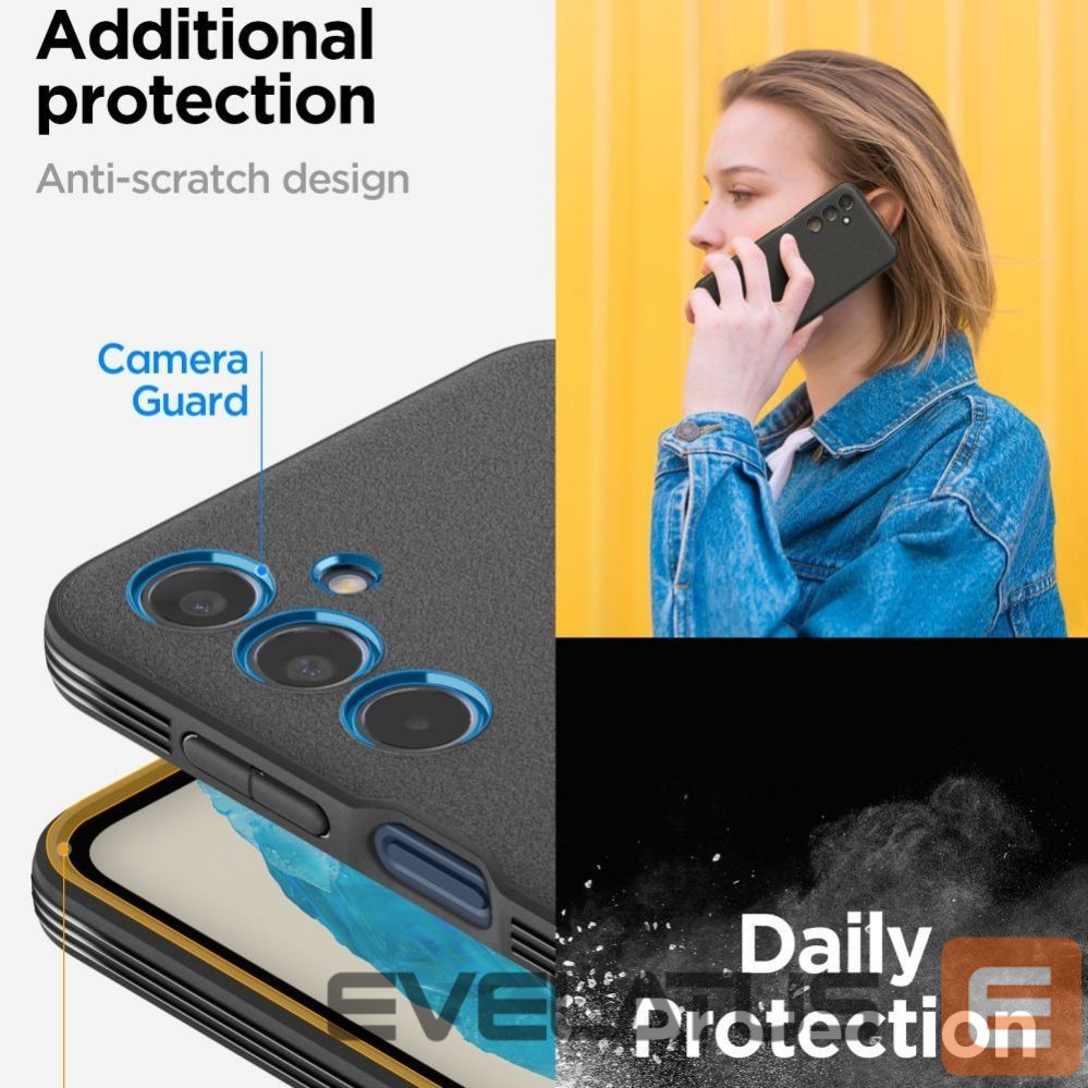 Kitas telefono priedas Spigen Spigen Essential SandBlast Case for Samsung Galaxy M35 5G - Black