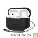 Dėklai ausinėms Tech-Protect Apple AirPods Pro 1 / 2 Silicone Case Black