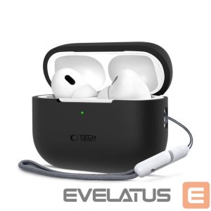 Dėklai ausinėms Tech-Protect Apple AirPods Pro 1 / 2 Silicone Case Black