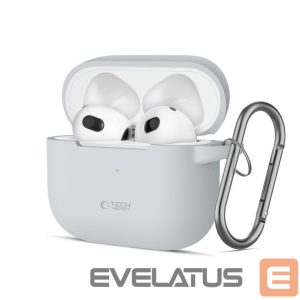 Dėklai ausinėms Tech-Protect Apple Tech-Protect Silicone Hook Case for Apple AirPods 3 - Gray Gray