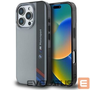 Kitas telefono priedas BMW  BMW Motosport IML Vertical Stripe iPhone 16 Pro Case - Gray 