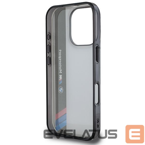 Kitas telefono priedas BMW BMW Motosport IML Vertical Stripe iPhone 16 Pro Case - Gray