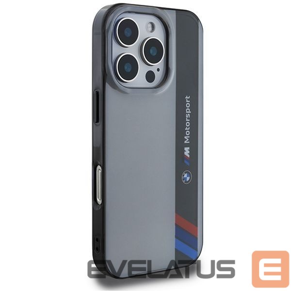 Kitas telefono priedas BMW BMW Motosport IML Vertical Stripe iPhone 16 Pro Case - Gray
