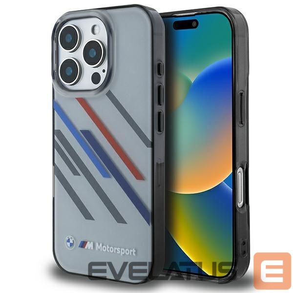 Kitas telefono priedas BMW BMW Motosport IML Random Stripes iPhone 16 Pro Max Case - Gray