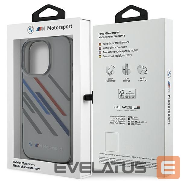 Kitas telefono priedas BMW BMW Motosport IML Random Stripes iPhone 16 Pro Max Case - Gray